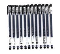 Benoon Penne Gel, 12 Pezzi Penna Inchiostro Gel 0,38 Mm Cancelleria per Studenti Ufficio Fai da Te Strumento di Scrittura per Schizzi Nero 12 pz
