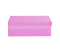 Benoon - Scatola portaoggetti trasparente antipolvere impilabile per scarpe, con cassetto, colore: Rosa