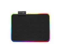 Benoon Tappetino Per Mouse Da Gioco RGB Con Luci Colorate Luminose A LED, Tappetino Per Tastiera Per Computer Nero 25 cm x 30 cm