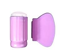 Benoon - Timbro per nail art, strumento per nail art, staccabile, con raschietto in silicone, per manicure, colore: rosa