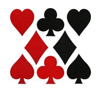 BENOSPACE 8 toppe termoadesive ricamate a forma di carte da gioco, per vestiti, cappelli, pantaloni, scarpe, tende, cubici, picche, cuori, poker, fai da te, cucito, artigianato, decorazioni