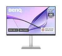 BenQ MA320U Schermo 32" 4K 3840x2160 per MacBook Pro/Air, doppio USB-C, alimentazione 90 W, corrispondenza colori Mac, hub USB, controllo luminosità e volume su Mac, supporto