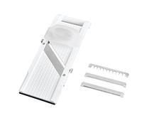 Benriner BN-95W Mandoline Affettatrice con 4 lame giapponesi in acciaio inox, senza BPA, 34,5 x 5,25 pollici, bianco, super