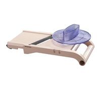 BENRINER - Mandolina Giapponese Premium 120 mm con Spingi-alimento di Sicurezza - ABS e Acciaio Inossidabile - Taglia Frutta e Verdura - 3 Lame Intercambiabili da 0,5 a 9 mm - Made in Japan