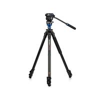 Benro A1573F Series 1 AL Video Tripod & S2PRO Head - Colonna di livellamento, 3 sezioni gamba, rilascio gamba Flip Lock