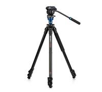 Benro A1573F Series 1 AL Video Tripod & S2PRO Head - Colonna di livellamento, 3 sezioni gamba, rilascio gamba Flip Lock