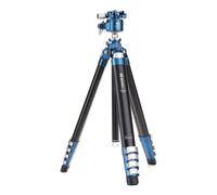 Treppiede Benro CyanBird AL Series 2 in alluminio con testa G36PT, testa a sfera Arca-Swiss, serraggi Flip Lock, carico 20 kg, nero e blu - Nouvo