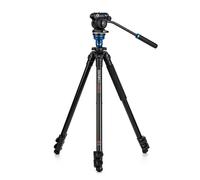 Benro A1573F Series 1 AL Video Tripod & S2PRO Head - Colonna di livellamento, 3 sezioni gamba, rilascio gamba Flip Lock