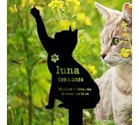 BeNsil Segnacolo Personalizzato per la Tomba Dell'animale Domestico,Mucchio del Cimitero degli Animali Domestici Segni del Cortile del Giardino Grave Palo Commemorativo del Gatto
