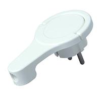 BENSON Connettore angolare Schuko, angolato, extra piatto, con messa a terra, bianco