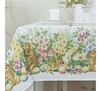 Benson Mills Blooming Bunnies - Tovaglia a prova di rovesciamento, per interni ed esterni 60" X 120" Rectangular Blooming Bunnies