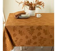Benson Mills Harvest Legacy - Tovaglia in tessuto damascato per autunno, raccolta e ringraziamento (ambra bronzo, 152,4 x 264,2 cm rettangolare)