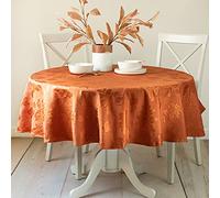 Benson Mills Harvest Legacy - Tovaglia in tessuto damascato per autunno, raccolto e giorno del Ringraziamento, colore: ruggine e arancione bruciato, 177,8 cm
