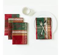 Benson Mills Holiday Legacy Tovaglioli di stoffa in tessuto jacquard in filato tinto, per festività, inverno e Natale (Holiday Legacy, 45,7 x 45,7 cm, set di 4)