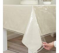 Benson Mills Tovaglia in plastica trasparente resistente, 100% impermeabile, a prova di fuoriuscite di olio, per tavoli da pranzo, feste e vacanze (178 x 320 cm, rettangolare extra larga)