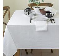 Benson Mills Tovaglia in tessuto testurizzato, per tutti i giorni a casa, cene, feste, matrimoni e vacanze (152,4 x 264,2 cm, rettangolare, bianco)