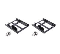 Benssey 2X Doppio Strato SSD Telaio in Metallo 2.5 A 3.5 Montaggio Interno Disco Rigido SSD per Computer Staffa Adattatore Convertitore Doppio Desktop