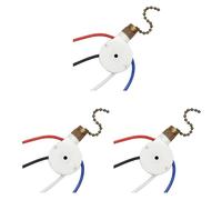 Benssey 3 PZ Interruttore Luci Ventilatore da Soffitto ZingEar ZE-208S E89885 Interruttore Ventilatore 3 Velocità 4 Fili Tirare Catena, Interruttore Luci Ventilatore,