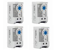 Benssey 4X KTS011 NO Regolatore di Temperatura Meccanico Regolabile Normalmente Aperto Termostato per Guida DIN, Utilizzato per Il Raffreddamento