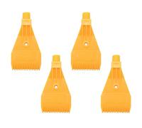 Benssey 4X Ugello A Getto Piatto con Soffio D'Aria A Foro Singolo in ABS con Filettatura 1 / 4BSP Giallo