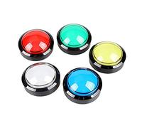 Benssey 5X Arcade Buttons 60Mm Dome Pulsante LED da 2,36 Pollici con Micro-Interruttore per Console per Videogiochi Arcade Machine