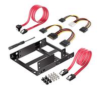 Benssey Dual Ssd HDD Staffa di Montaggio Kit unità Disco Rigido Interno da 3,5 a 2,5 Cavi unità Disco Rigido da 2,5 a 3,5 bay Tray