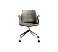 Bent Hansen Primum Sedia da Pranzo A 4 Stelle con Girevole e Ruote in Acciaio lucido/Zenso 3 214