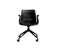 Bent Hansen Primum Sedia da Pranzo A 4 Stelle con Girevole e Ruote Nero/Zenso 3 207