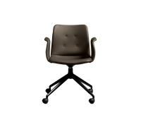 Bent Hansen Primum Sedia da Pranzo A 4 Stelle con Girevole e Ruote Nero/Zenso 3 230