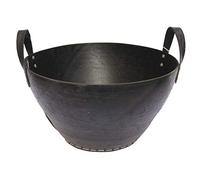 Benta Metrox Holzkorb Gummi (aus recycelten Altreifen, Kaminholzkorb, 2 Tragegriffe, Höhe 34 cm, ø Oben 51 cm) 99171 Cestino in Legno Gomma, Nero, 20 x 10 x 10 cm