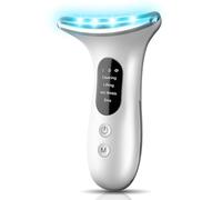 BENTFINE Dispositivo di Bellezza Antirughe, 4 in 1 Massaggiatore Viso Antirughe, Sollevamento EMS Massaggio del Viso, Termica a LED a Tripla Azione per la Pelle Che Stringe e Solleva