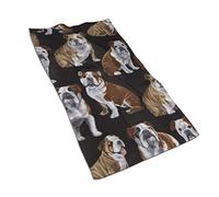 BeNtli Asciugamani, Asciugamano da bagno Bulldog inglese Asciugamani viso morbidi in microfibra 40×70 CM per bagno palestra