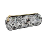 BeNtli Astuccio per matite, Astuccio per penne Astuccio per matite portatile Astuccio in pelle Borse per cancelleria, Cristallo stile trama diamante
