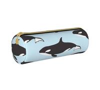 BeNtli Astuccio per matite, Astuccio per penne Astuccio per matite portatile Astuccio in pelle Borse per cancelleria, Modello animale balena