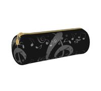 BeNtli Astuccio per matite, Astuccio per penne Astuccio per matite portatile Astuccio in pelle Borse per cancelleria, Cuore della nota musicale