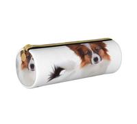 BeNtli Astuccio per matite, Astuccio per penne Astuccio per matite portatile Astuccio in pelle Borse per cancelleria, Cane Papillon Lanuginoso