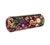 BeNtli Astuccio per matite, Astuccio per penne Astuccio per matite portatile Astuccio in pelle Borse per cancelleria, Stampa vegana di frutta e verdura dal vivo