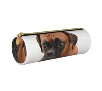 BeNtli Astuccio per matite, Astuccio per penne Astuccio per matite portatile Astuccio in pelle Borse per cancelleria, Cane Boxer Con La Faccia Triste
