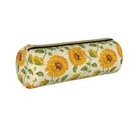BeNtli Astuccio per matite, Astuccio per penne Astuccio per matite portatile Astuccio in pelle Borse per cancelleria, Sorie di girasole fresco stampate
