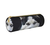 BeNtli Astuccio per matite, Astuccio per penne Astuccio per matite portatile Astuccio in pelle Borse per cancelleria, Il bel cane dalla faccia di Husky divertente