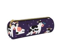 BeNtli Astuccio per matite, Astuccio per penne Astuccio per matite portatile Astuccio in pelle Borse per cancelleria, Mucche divertenti Fattoria divertente