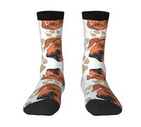 BeNtli Calzini da equipaggio, calzini a compressione Calzini sportivi casual novità lunghi 40 cm per unisex Rhodesian Ridgeback con amore