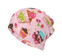BeNtli Cappello a Cuffia, ghetta per Il Collo, Cappello Lavorato a Maglia, Maschera per Il Viso, Sciarpa, Cappello da Corsa, Cupcakes da Cucina, Muffin
