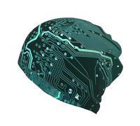 BeNtli Cappello a Cuffia, ghetta per Il Collo, Cappello Lavorato a Maglia, Maschera per Il Viso, Sciarpa, Cappello da Corsa, circuiti Stampati, Elettronica