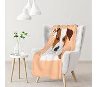 BeNtli Coperta, calda coperta in flanella/coperta da letto per divano ufficio 102 x 76 cm,Jack Russel Terrier cane