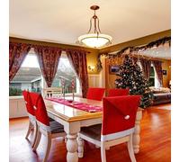 BeNtLi Coprisedia natalizio, 6 pezzi, cappello di Babbo Natale, decorazione per feste in cucina, ristorante, decorazione per feste, 50 x 60 cm (6)