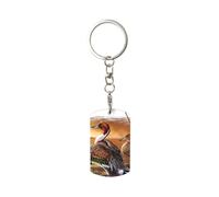 BeNtli Portachiavi in metallo rettangolare, portachiavi in metallo, portachiavi per auto, anello porta chiavi, 1 pz,Anatra Codone