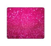 BeNtli Tappetino per mouse, glitter rosa, tappetino per mouse con base in gomma antiscivolo, tappetino per mouse impermeabile 12 × 10 pollici per ufficio