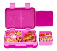 Bento Box a tenuta stagna con 5/6 scomparti, senza BPA, contenitore per il | Vassoio per salsa integrato, contenitore per il pranzo leggero e portatile, perfetto per ufficio, viaggi e picnic all'aperto