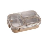 Bento box da 1 litro in acciaio inox con coperchio a tenuta stagna, portatile, sigillato, 3 scomparti, scatola per la preparazione dei pasti per ufficio, scuola e alimentazione sana